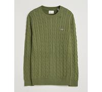 GANT Cotton Cable Crew Neck Pullover Dry Herb Green Grün L