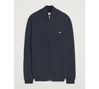 GANT Cotton Cable Full Zip Evening Blue Blau L