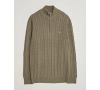 Gant Cotton Cable Half Zip Faded Taupe Beige M