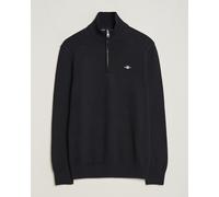 GANT Herren Casual Cotton Halfzip Pullover, Schwarz, L EU