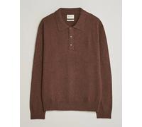 GANT Cotton/Linen Slub Knitted Polo Hazelnut Melange Braun XL