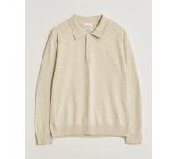 GANT Cotton/Linen Slub Knitted Polo Seed Melange Beige S