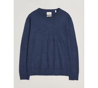 GANT Cotton/Linen Slub Knitted Sweater Dark Indigo Melange Blau M