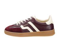 Sneaker GANT "Cuzima", Damen, Gr. 38, weinrot, Leder, Veloursleder, kontrastfarbene Details, Schuhe Sneaker, Schnürschuh, Retro-Sneaker, Halbschuh mit Logo (21917820-38) weinrot