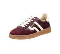 Sneaker GANT "Cuzima", Damen, Gr. 38, weinrot, Leder, Veloursleder, kontrastfarbene Details, Schuhe Sneaker, Schnürschuh, Retro-Sneaker, Halbschuh mit Logo (21917820-38) weinrot