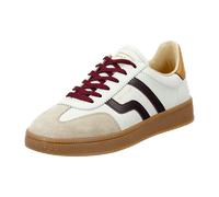 Sneaker GANT "Cuzima", Damen, Gr. 40, sanftes weiß, plum rot, Leder, Veloursleder, colorblocking, Schuhe Sneaker, Retro Sneaker, Schnürschuh mit Lederinnenausstattung (13438703-40) sanftes weiß, plum