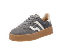 Plateausneaker GANT "Gant Sneaker Veloursleder", Damen, Gr. 39, grau (grau, weiß), Veloursleder, Schuhe Plateausneaker (40831933-39) grau, weiß