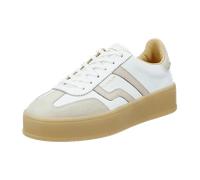 Plateausneaker GANT "Gant Sneaker Leder", Damen, Gr. 41, weiß, beige, Leder, Schuhe Plateausneaker (38071235-41) weiß, beige