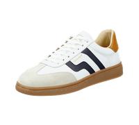 Sneaker GANT "Cuzmo", Herren, Gr. 48, weiß, marine, Leder, Veloursleder, colorblocking, Schuhe Sneaker, Retro Sneaker, Schnürschuh mit Lederinnensohle (66095127-48) weiß, marine