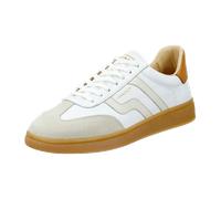 Sneaker GANT "Cuzmo", Herren, Gr. 41, weiß, Leder, Veloursleder, Schuhe Sneaker, Retro Sneaker, Schnürschuh mit Lederinnensohle (49689105-41)
