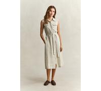 GANT Damen Ärmelloses Leinenkleid (42) COUNTRY BEIGE