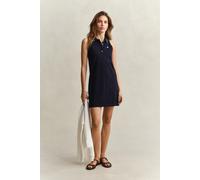 GANT Damen Ärmelloses Piqué-Polokleid (L) EVENING Blau
