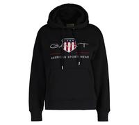 Gant Damen Archive Shield Hoodie Kapuzenpullover, Black, L