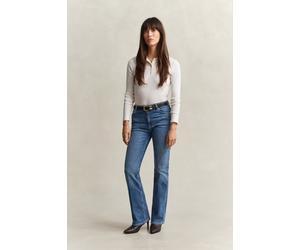 GANT Damen Ausgestellte Slim Fit Stretch-Jeans (28) MID Blau BROKEN IN