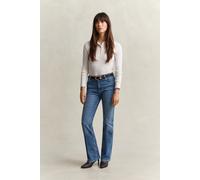GANT Damen Ausgestellte Slim Fit Stretch-Jeans (32) MID Blau BROKEN IN