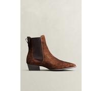 GANT Damen Bassotte Chelsea Boot aus Veloursleder (41) WEATHERot Braun