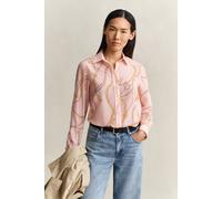 GANT Damen Bluse aus Baumwoll-Seiden-Mix (34) APRICOT Rosa