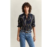 GANT Damen Bluse aus Baumwoll-Voile (36) EVENING Blau