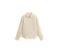 Gant Damen Bluse aus Leinen, beige, Gr. 34