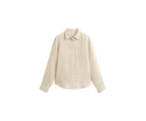 Gant Damen Bluse aus Leinen, beige, Gr. 36
