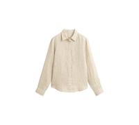 Gant Damen Bluse aus Leinen, beige, Gr. 38