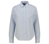 GANT Damen Hemdbluse REG POPLIN Stripe Shirt – Popeline, gestreift, Regular Fit – Hellblau Größe 46