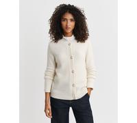Gant Damen Strickjacke mit Wolle, creme, Gr. L