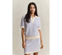 GANT Damen Bunt gestreiftes strukturiertes Top (M) CREAM