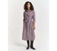 GANT Damen Classic Hemdblusenkleid aus Popeline mit Gürtel (42) PLUM WINE