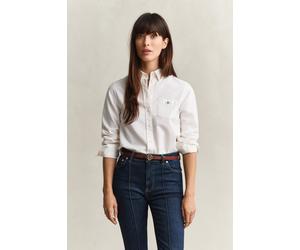 GANT Damen Classic Oxford-Bluse (38) Weiß