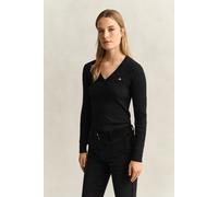 Gant - V-neck Strickware - - Knitwear - Damen - Schwarzk - L