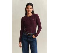 GANT Damen Classic Zopfstrickpullover (XS) DARKENED WINE