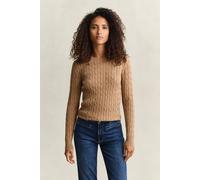 GANT Damen Classic Zopfstrickpullover (XXL) WARM KHAKI