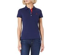 GANT Damen Contrast Collar SS Pique Polohemd, Classic Blue, L