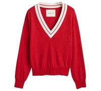 GANT Damen Contrast V-Neck Pullover, Bright RED, XL