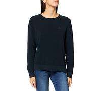 GANT Damen Cotton Pique Crew Pullover, per Pack Blau (Evening Blue 433), Small (Herstellergröße: S)