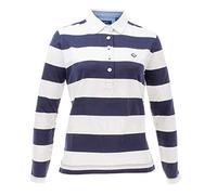 GANT Damen D1. Block Striped Heavy Rugger Polohemd, Evening Blue, S