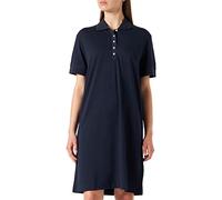 GANT Damen D1. Detail Collar SS Pique Dress Kleid, Evening Blue, XL