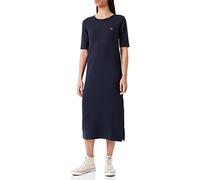 GANT Damen D1. ICON G Jersey Dress Kleid, Evening Blue, L