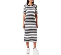 GANT Damen D1. ICON G Striped Jersey Dress Kleid, Evening Blue, M
