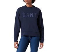 GANT Damen D1 Logo C-Neck Sweat Sweatshirt, Evening Blue, XXL