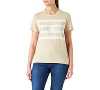 GANT Damen D1. Printed Striped T-Shirt, Desert BEIGE, M