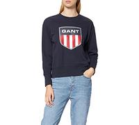 GANT Damen D1 Retro Shield C-Neck Sweat Sweatshirt, Evening Blue, XXL