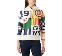 GANT Damen D1. Rough Weather Hoodie Kapuzenpullover, Cream, XL