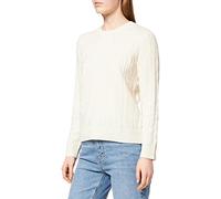 GANT Damen D2. Lambswool Cable C-Neck Pullover, Cream, XL