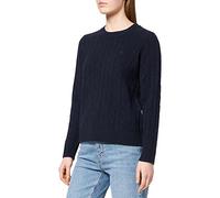 GANT Damen D2. Lambswool Cable C-Neck Pullover, Evening Blue, M