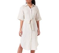 GANT Damen D2. Linen Chambray Shirt Dress Kleid, Desert BEIGE, 36
