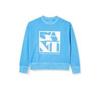 GANT Damen D2. Quadrat Logo C-Neck Sweat Sweatshirt, Azure Blue, XS