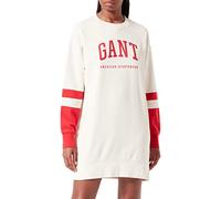 GANT Damen D2. Retro Shield C-Neck Dress Kleid, Linen, XS