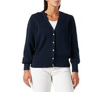 GANT Damen D2. Rib Cotton Cardigan Pullover, Evening Blue, XL